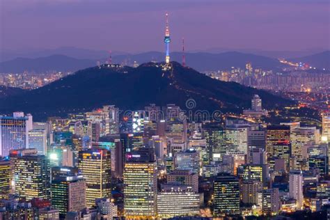 Skyline Da Cidade De Coreia Seoul A Melhor Vista De Coreia Do Sul