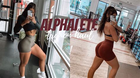 Alphalete Try On Activewear Haul And Review Amplify Seamless Leggings And Shorts New Launch Youtube