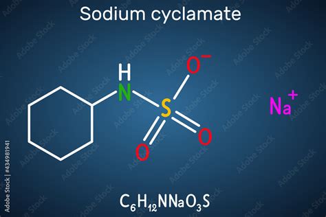 Sodium Cyclamate Molecule Cyclamate Is An Artificial Sweetener Food