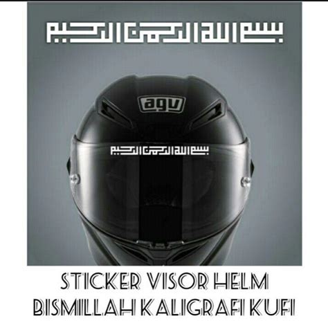 Stiker Sticker Visor Helm Bismillah Kaligrafi Kufi Lazada Indonesia