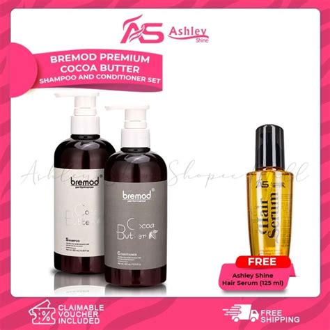 Get 1 Serum Free Bremod Cocoa Butter Hair Shampoo Conditioner Set