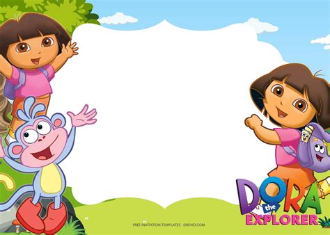 Free Dora The Explorer Birthday Invitation Templates Eight Download Hundreds Free Printable