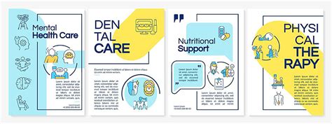 Medical Services Blue Brochure Template Patient Medicine Booklet Vector Patient Medicine