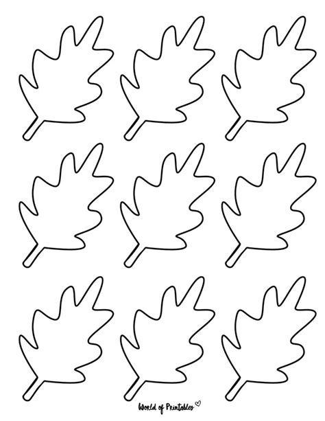 37 Printable Leaf Templates Outlines Shapes Free Leaves Template