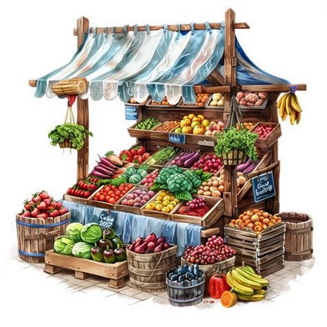 4K & Vector Market Clipart in Photorealistic Style – IMAGELLA