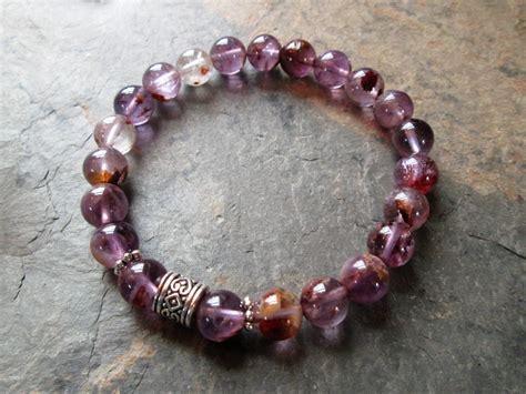 Auralite 23 Cacoxenite Super 7 Crystal Bracelet Reiki Etsy