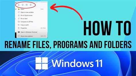 How To Rename Any File Program Or Folder Using Windows 11 YouTube