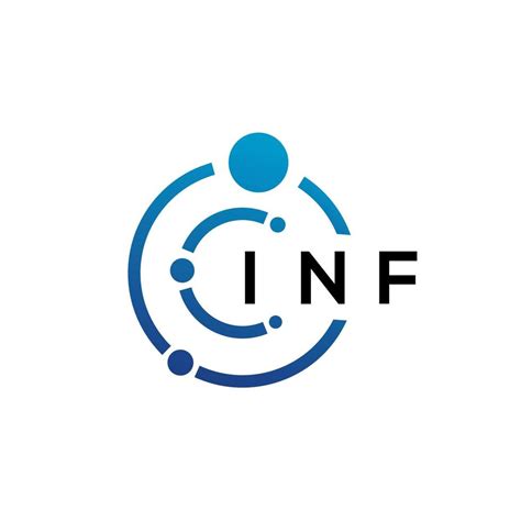 inf letter technology logo design  white background inf creative