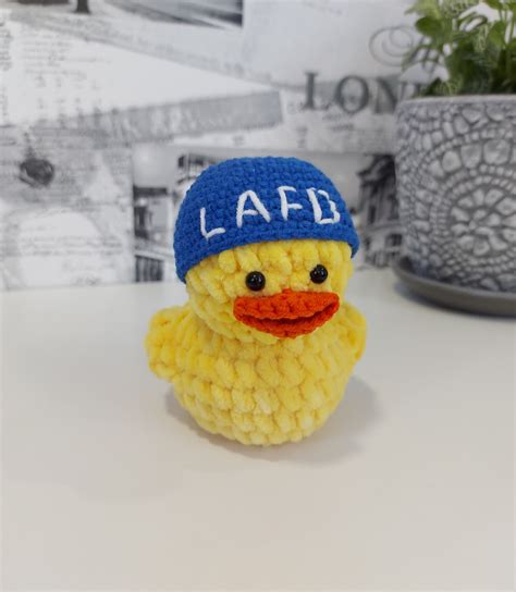 Quackity Duck Lafd Beanie Inspired Mgyt Duck Crochet Plush Inspire