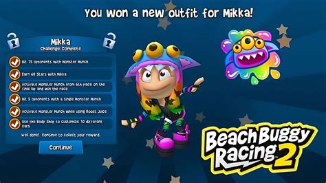 Beach Buggy Racing Mikka New Outfit Unlocked New Monster Munch