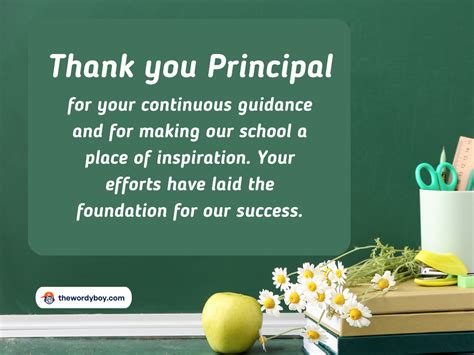 Thank You Message For Principal From Teacher Principal Quotes