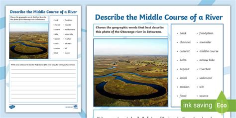 Describe the Middle Course of a River (teacher made)