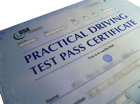 Practical Driving Test Pass Certificate Myfirst