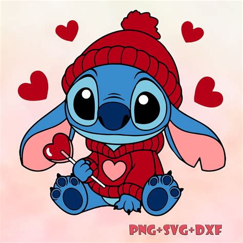 Stitch Valentine Candy Heart Png Svg Love Svg Valentines Day Svg Image