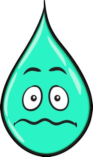 Eq Goutte D Eau Verte Perplexe Smiley Motic Ne Clipart Cartoon