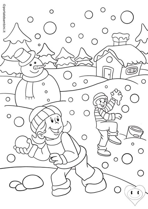 Disegni Inverno Da Colorare Portalebambini It