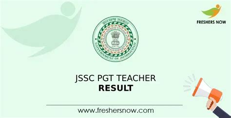 JSSC PGT Teacher Result 2023 Cut Off Marks Merit List