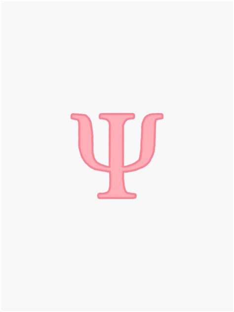 Pink Psychology Symbol Sticker Sticker For Sale By Alexaboland