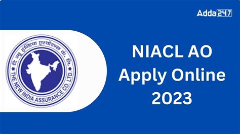 Niacl Ao Apply Online Last Date To Register Today