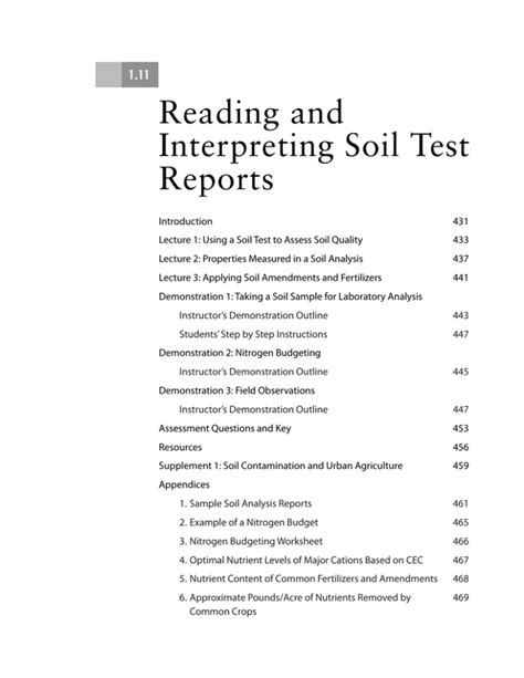 Reading And Interpreting Soil Test Reports