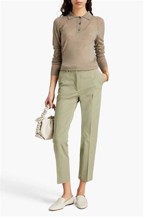 Joseph Coleman Cropped Stretch Gabardine Straight Leg Pants The Outnet