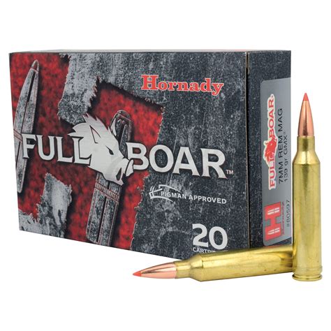 Hornady Full Boar Mm Rem Mag Grain Gmx Round Ammo Box Omaha