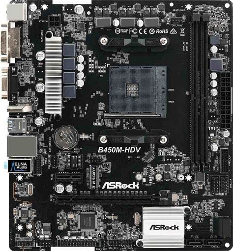 ASRock B450M HDV AMD B450 Ryzen Socket AM4 Micro ATX Desktop