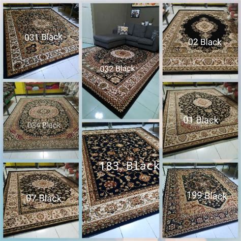 Jual Karpet Permadani Mewah Klasik Hitam Black Iranshahr Super Jumbo