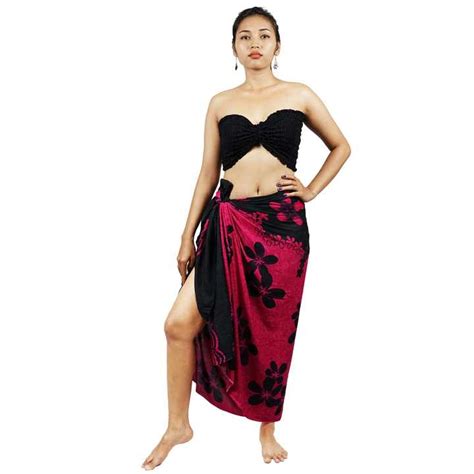 Latest Design Floral Printed Pareo Beach Dress Rayon Sarong Bikini Swimwear Cover Up From