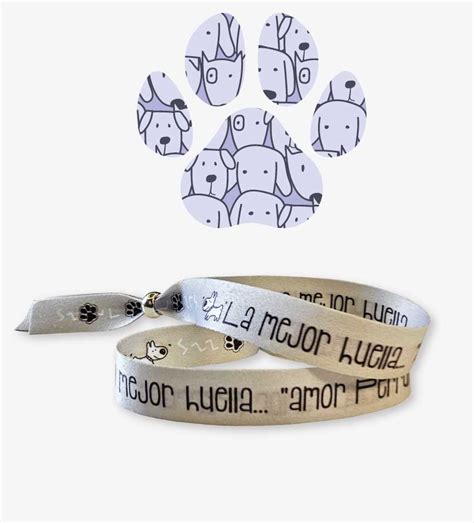 Pulsera De Tela Con Mensaje Divertido Amor Perruno Mooler