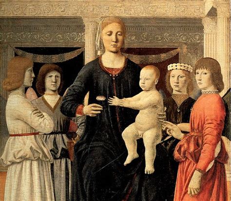 Piero Della Francesca 1415 1492 Virgin And Child Enthroned With