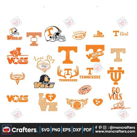 The Tennessee Football Team Logo Is Shown In Orange And White As Well