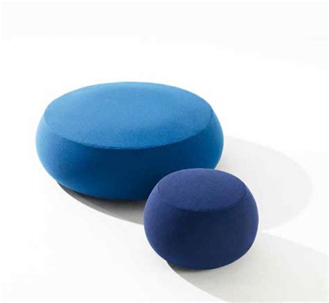 Fabric Pouf Soft Round Ottoman Pix By Arper