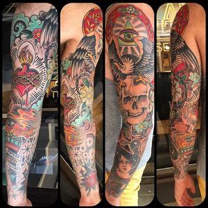 Tattoo uploaded by Luigi Bagnasco • Full sleeve done at Grande Festa
