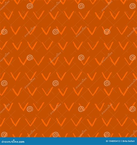 Seamless Pattern On Burnt Orange Background With Ornaments For Fabric