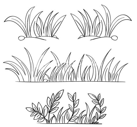 Grass clipart outline, Grass outline Transparent FREE for download on ...