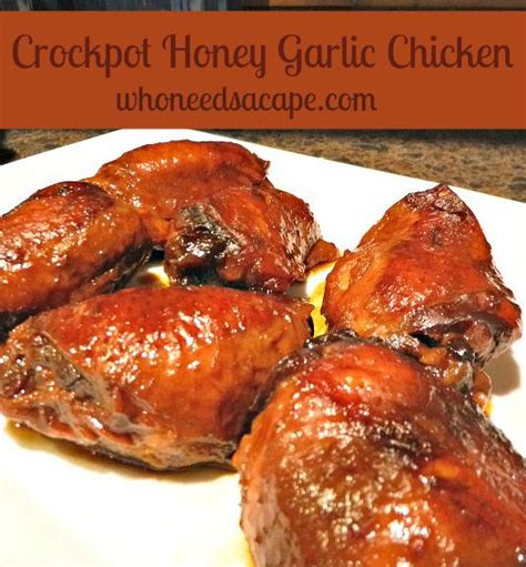 Crockpot Honey Garlic Chicken - Who Needs A Cape?