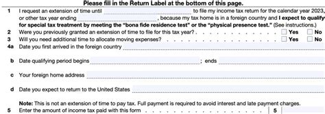 Irs Form Instructions Tax Extension For Taxpayers Abroad