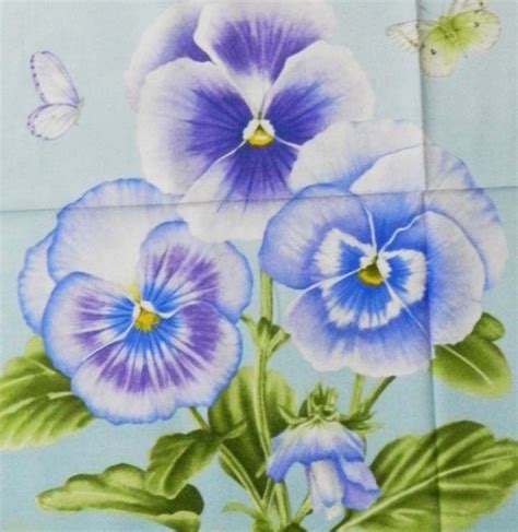 Patchwork Quilting Sewing Fabric Pretty As A Pansy Panel X Cm New