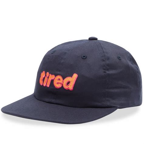 Tired Skateboards Men's Lower Case Block Logo Cap in Blue Tired Skateboards