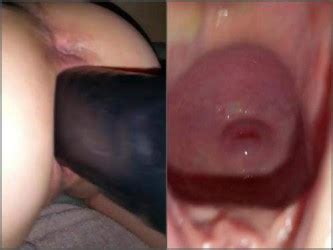 Huge Dildo Sex Huge Dildo Ruined Wifes Gaping Cunt