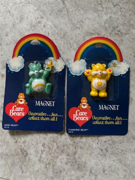 Pair Vintage 1984 Care Bears Magnets MOC | Pandorasboxnewjersey