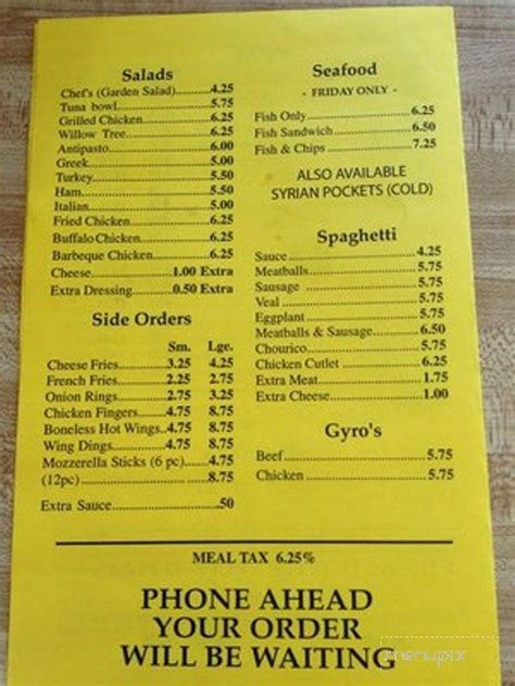 Menu Of Plaza Pizza Ii In Swansea Ma 02777