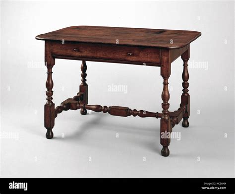 Table, 1700–1730, Made in New York, United States, American, Cherry, 27 1/2 x 42 x 28 in. (69.9 ...