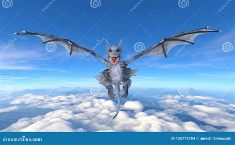 3D CG rendering of doragon stock illustration. Illustration of fantasy ...