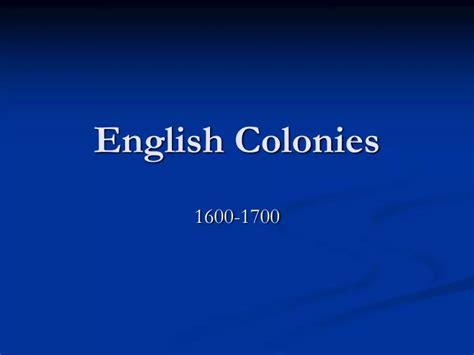 Ppt English Colonies Powerpoint Presentation Free Download Id 9292244