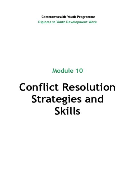 Conflict Resolution Strategies and Skills 1661121241 | PDF | Conflict ...