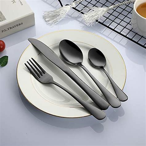 Travel Utensils Veedv 9 Piece Reusable Portable Stainless Steel