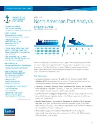 Colliers North American Port Analysis 2013 PDF