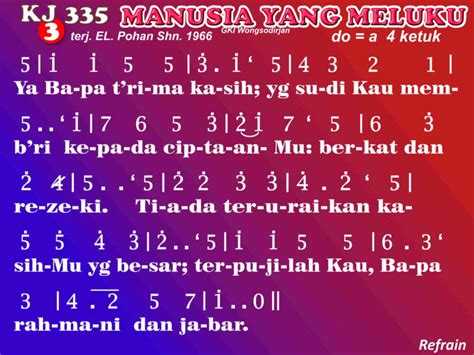 KidungOnline.com - KJ 335 MANUSIA YANG MELUKU